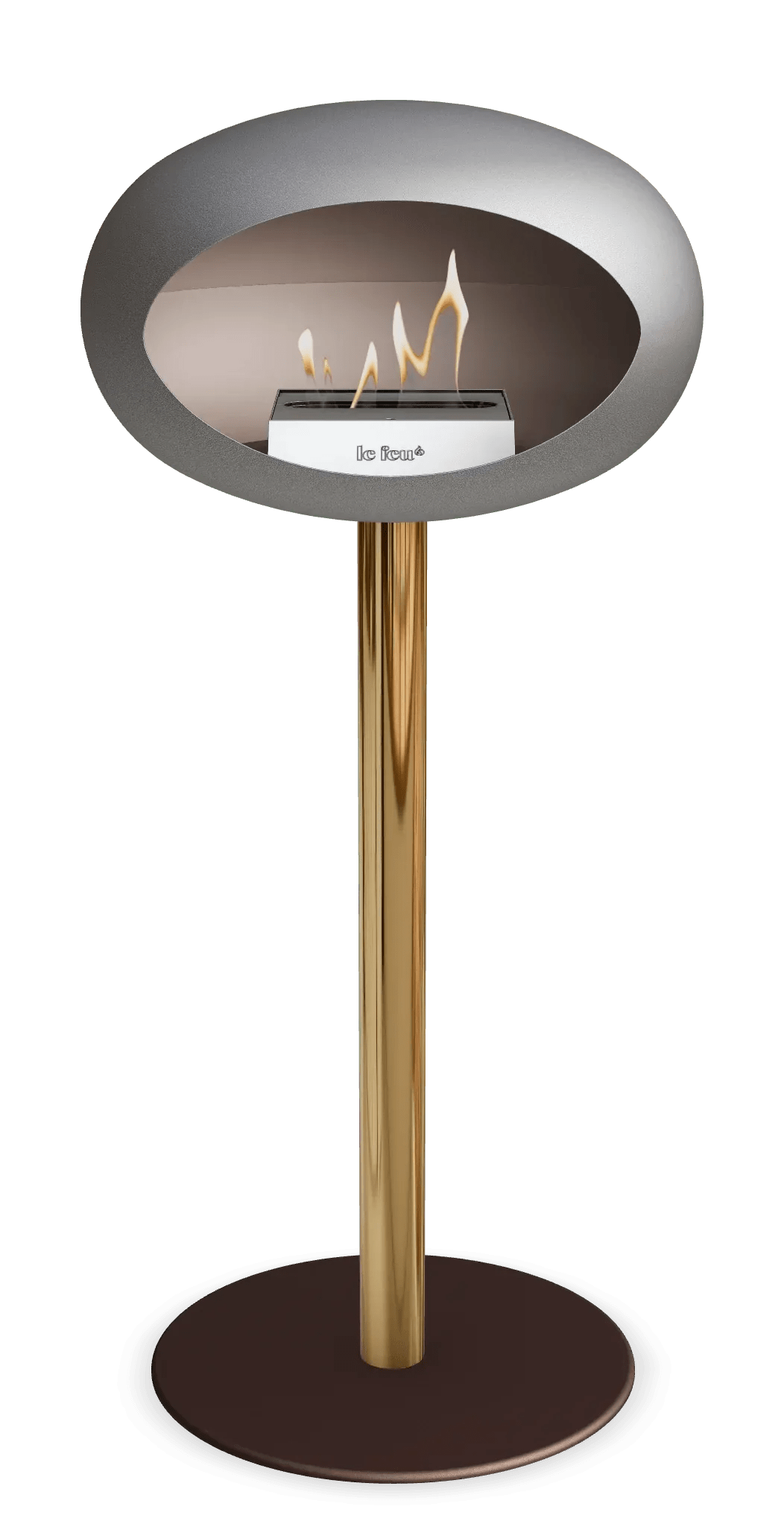 Le Feu - Dome Nickel Ground Steel High Pole - Fireplace - Grand Alfresco