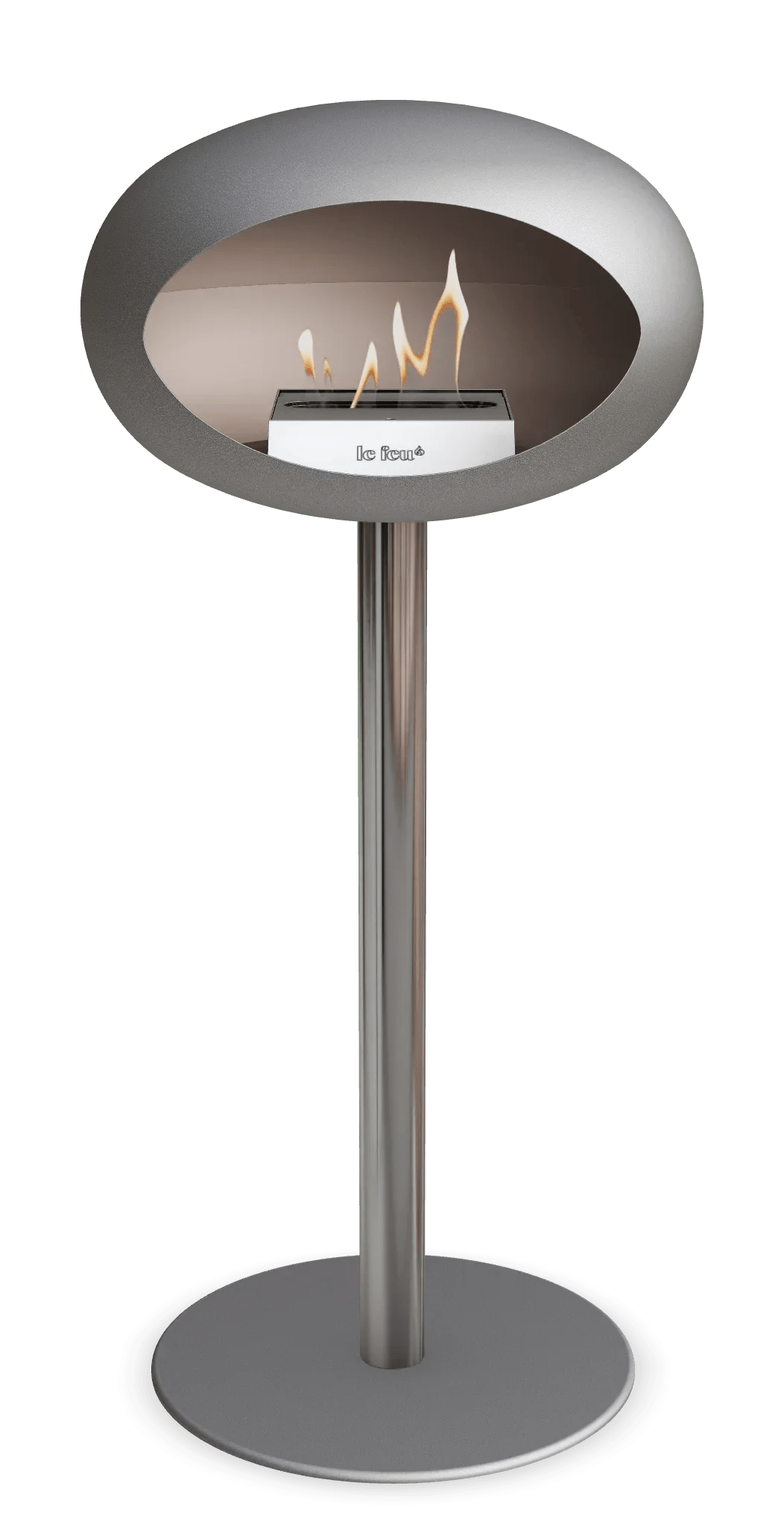 Le Feu - Dome Nickel Ground Steel High Pole - Fireplace - Grand Alfresco