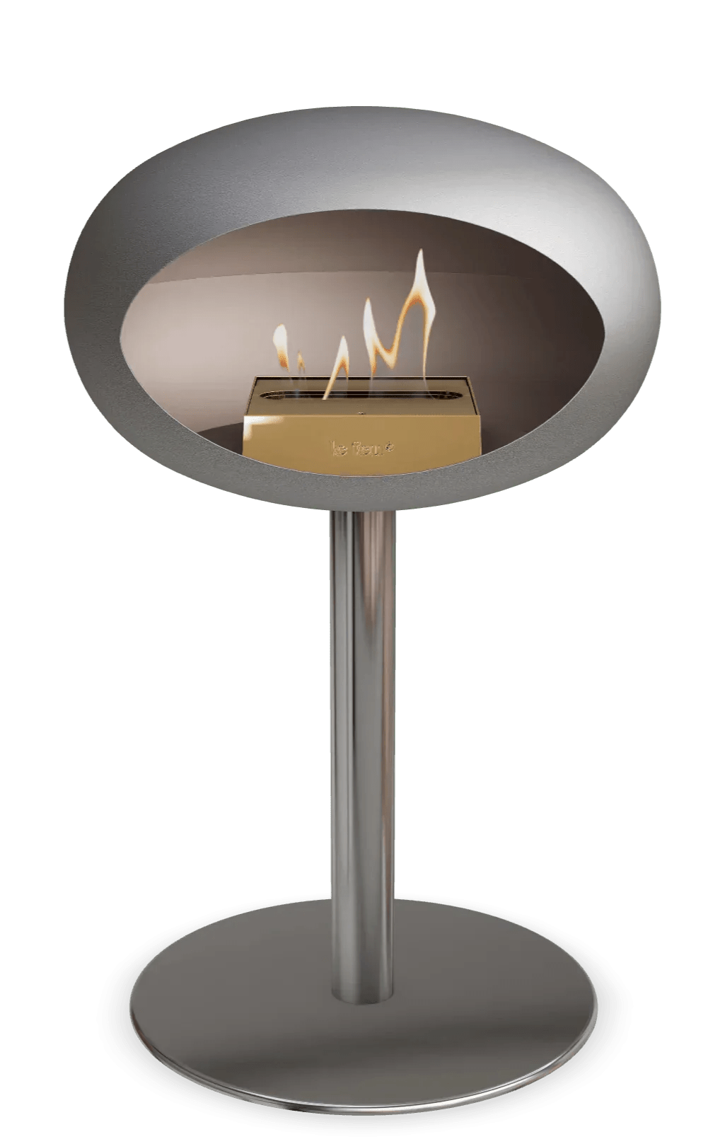 Le Feu - Dome Nickel Ground Steel Low Pole - Fireplace - Grand Alfresco