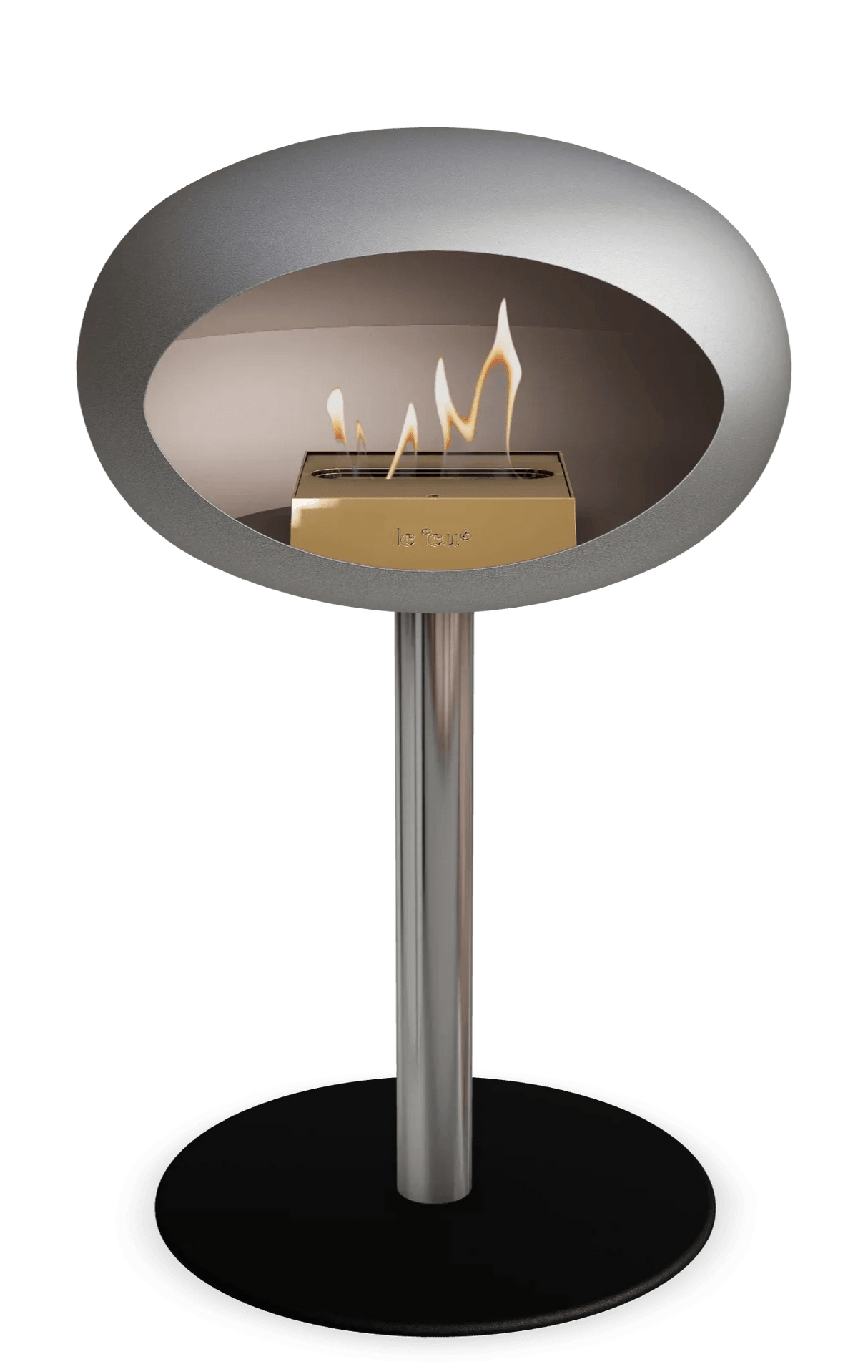 Le Feu - Dome Nickel Ground Steel Low Pole - Fireplace - Grand Alfresco