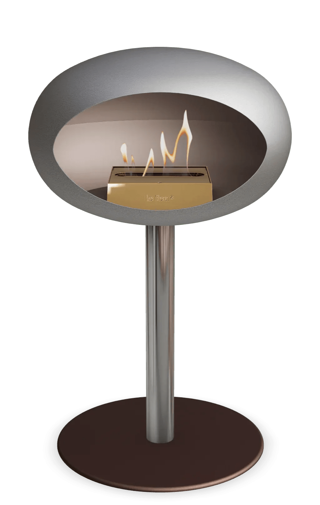 Le Feu - Dome Nickel Ground Steel Low Pole - Fireplace - Grand Alfresco