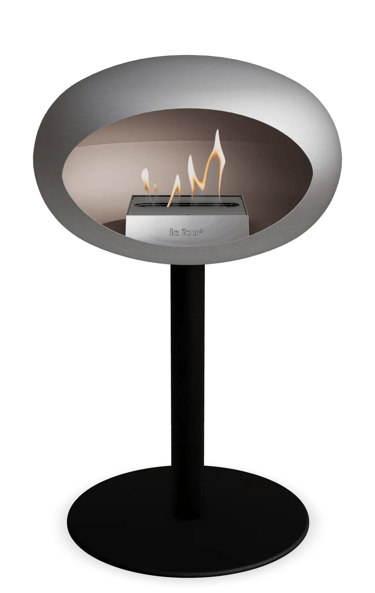 Le Feu - Dome Nickel Ground Steel Low Pole - Fireplace - Grand Alfresco