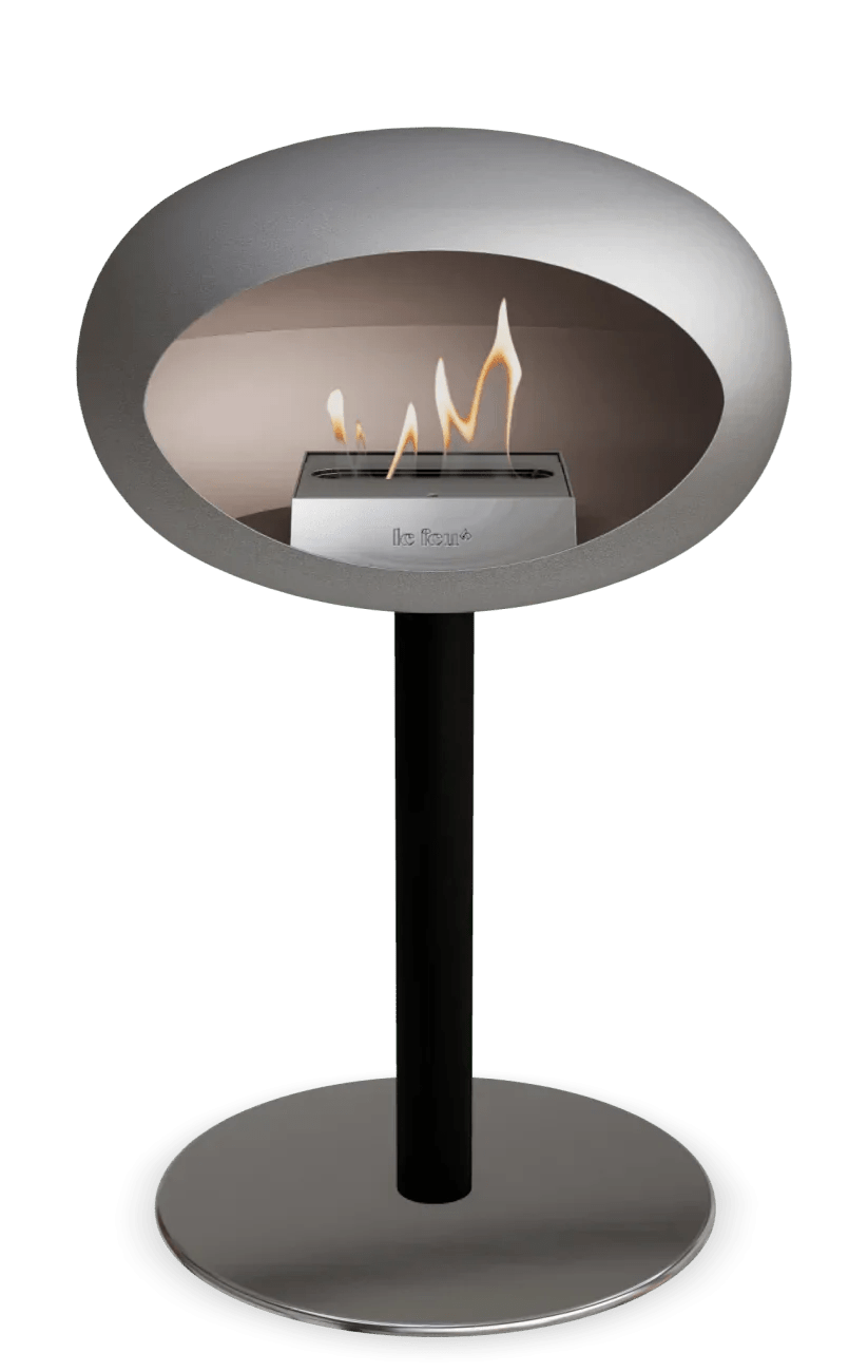 Le Feu - Dome Nickel Ground Steel Low Pole - Fireplace - Grand Alfresco