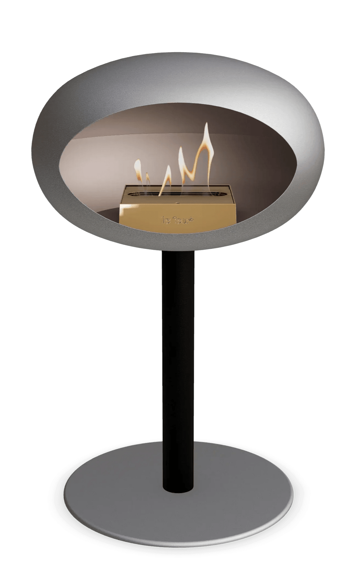 Le Feu - Dome Nickel Ground Steel Low Pole - Fireplace - Grand Alfresco