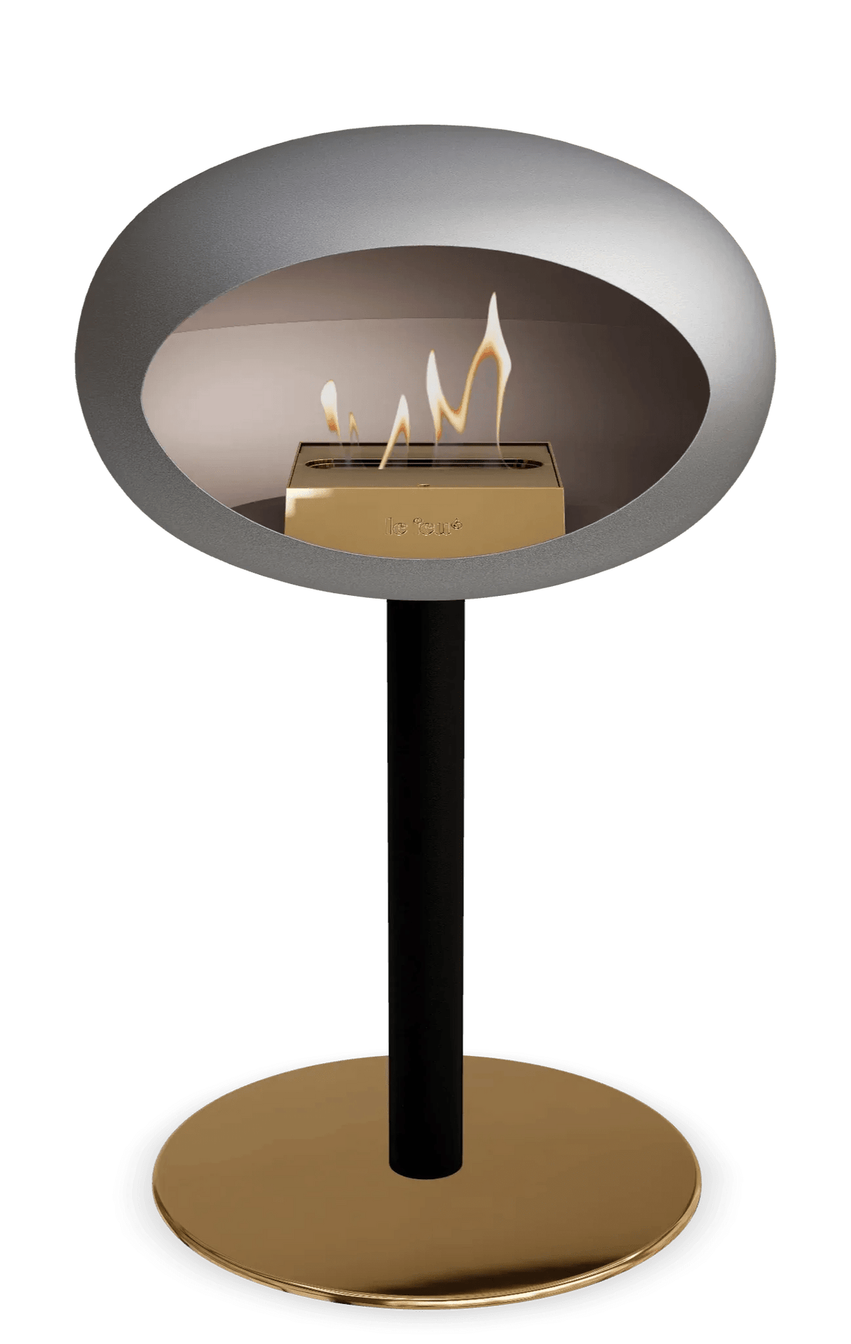 Le Feu - Dome Nickel Ground Steel Low Pole - Fireplace - Grand Alfresco