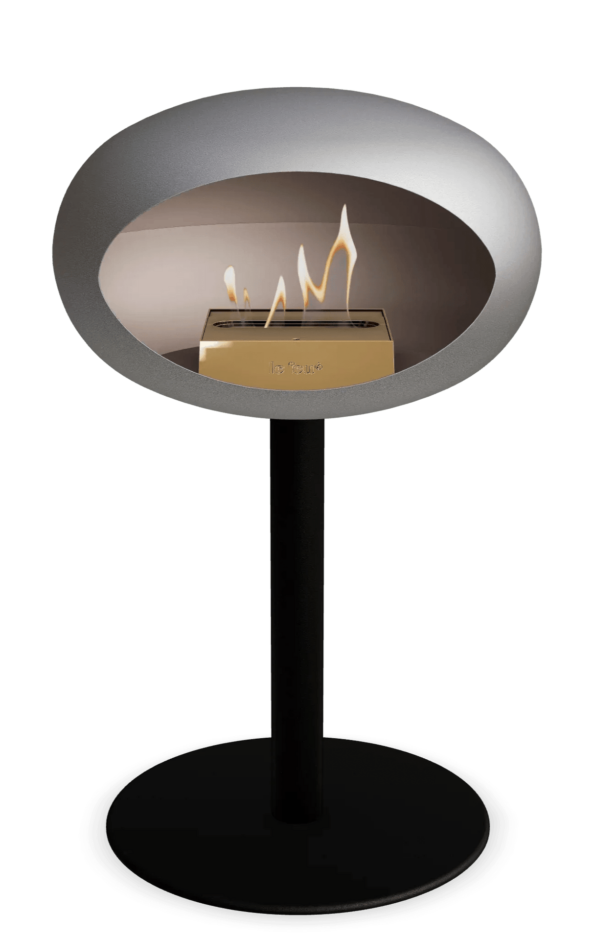 Le Feu - Dome Nickel Ground Steel Low Pole - Fireplace - Grand Alfresco