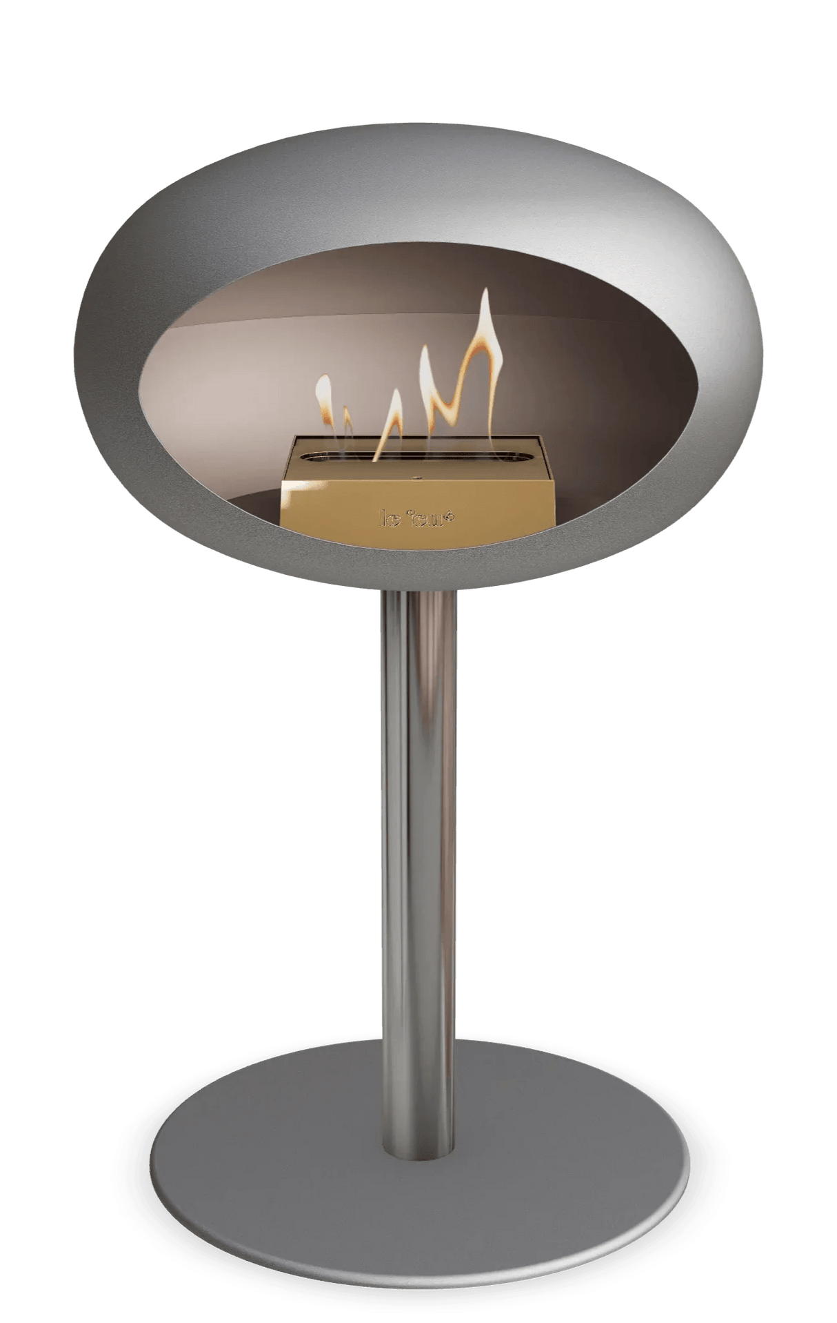 Le Feu - Dome Nickel Ground Steel Low Pole - Fireplace - Grand Alfresco