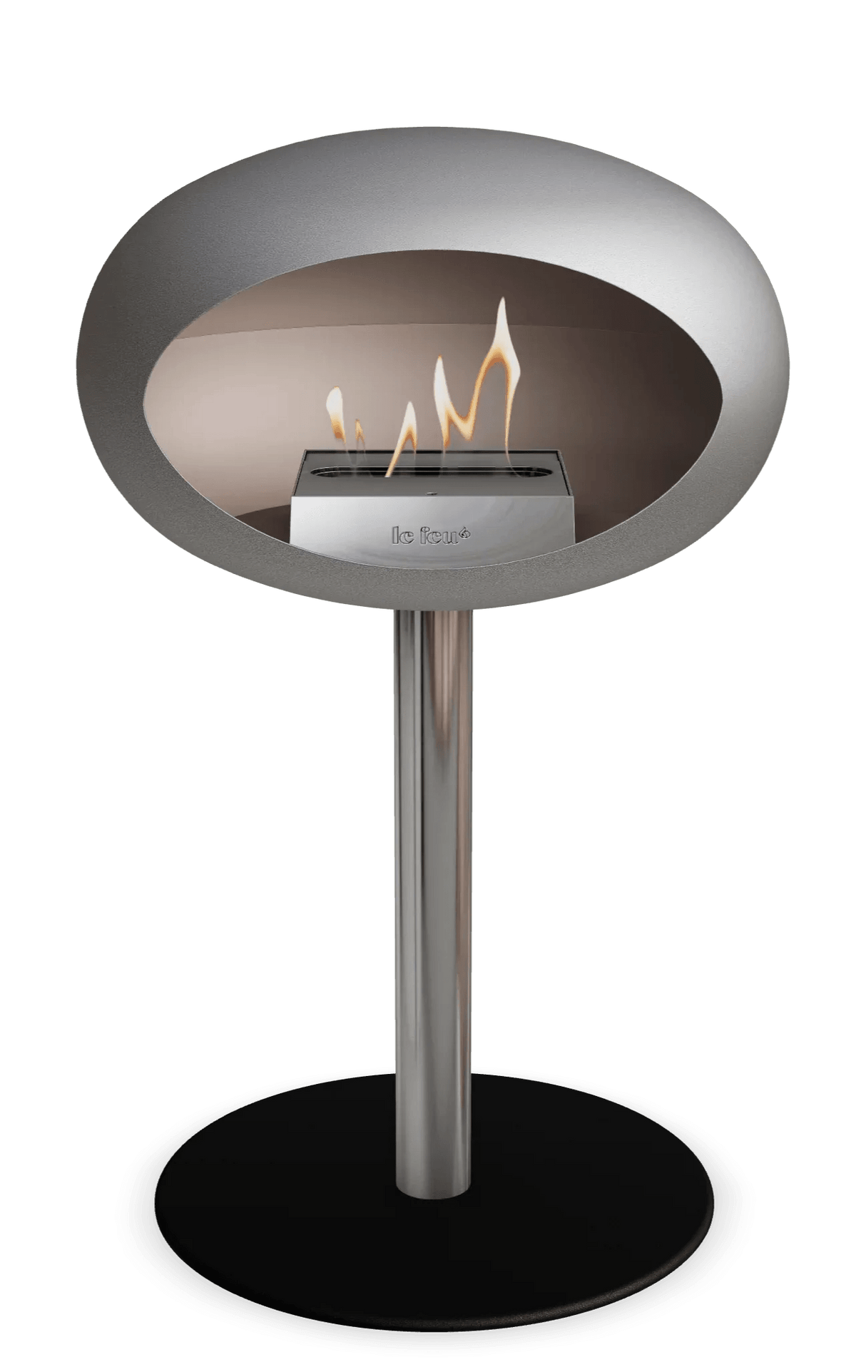 Le Feu - Dome Nickel Ground Steel Low Pole - Fireplace - Grand Alfresco