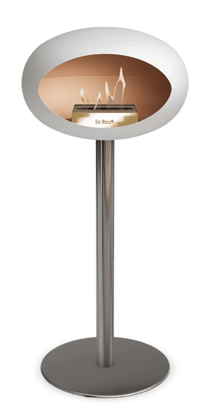 Le Feu - Dome White Ground Steel High Pole - Fireplace - Grand Alfresco