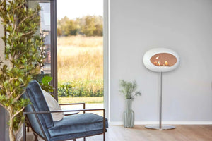 Le Feu - Dome White Ground Steel High Pole - Fireplace - Grand Alfresco