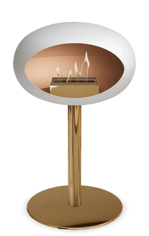 Le Feu - Dome White Ground Steel Low Pole - Fireplace - Grand Alfresco