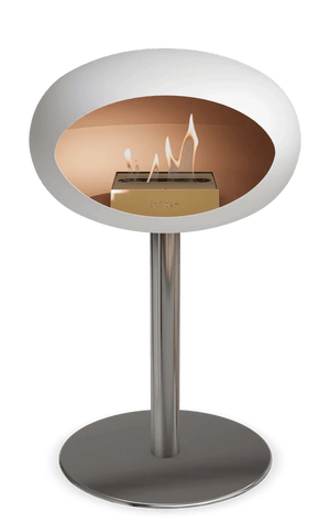 Le Feu - Dome White Ground Steel Low Pole - Fireplace - Grand Alfresco