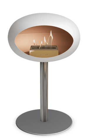 Le Feu - Dome White Ground Steel Low Pole - Fireplace - Grand Alfresco