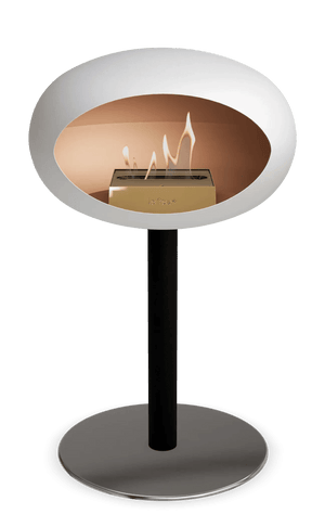 Le Feu - Dome White Ground Steel Low Pole - Fireplace - Grand Alfresco