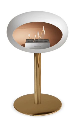 Le Feu - Dome White Ground Steel Low Pole - Fireplace - Grand Alfresco