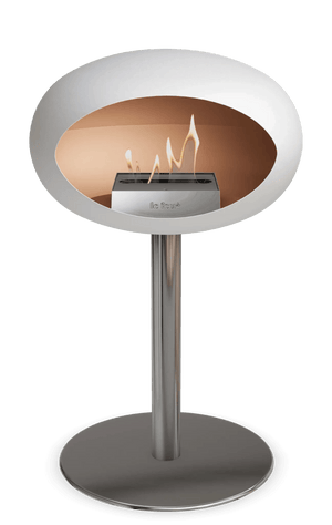 Le Feu - Dome White Ground Steel Low Pole - Fireplace - Grand Alfresco