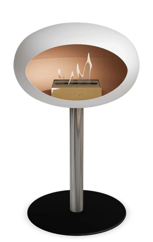 Le Feu - Dome White Ground Steel Low Pole - Fireplace - Grand Alfresco