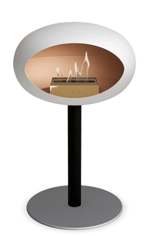 Le Feu - Dome White Ground Steel Low Pole - Fireplace - Grand Alfresco