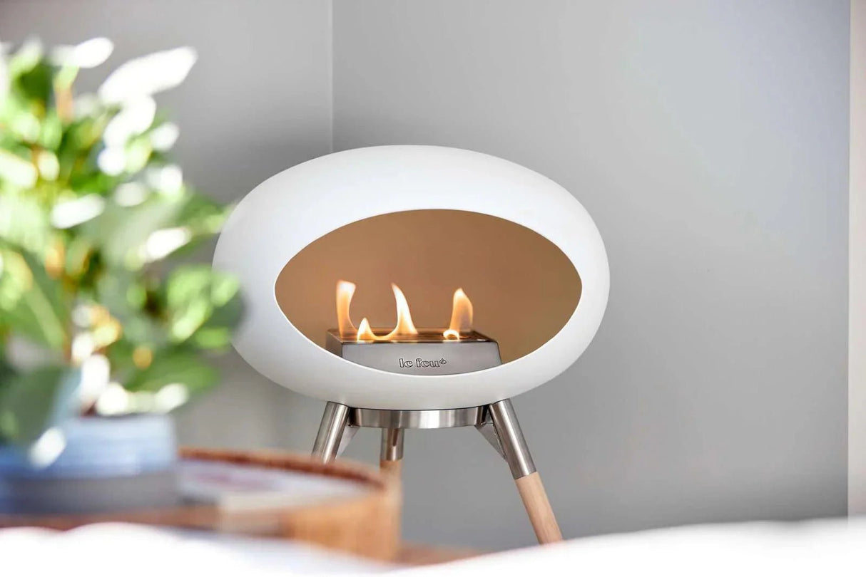 Le Feu - Dome White Ground Wood Low - Fireplace - Grand Alfresco