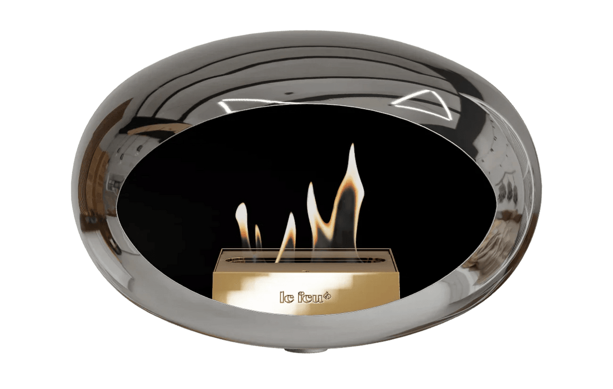 Le Feu - Wall Chromed Silver Indoor/Outdoor - Fireplace - Grand Alfresco