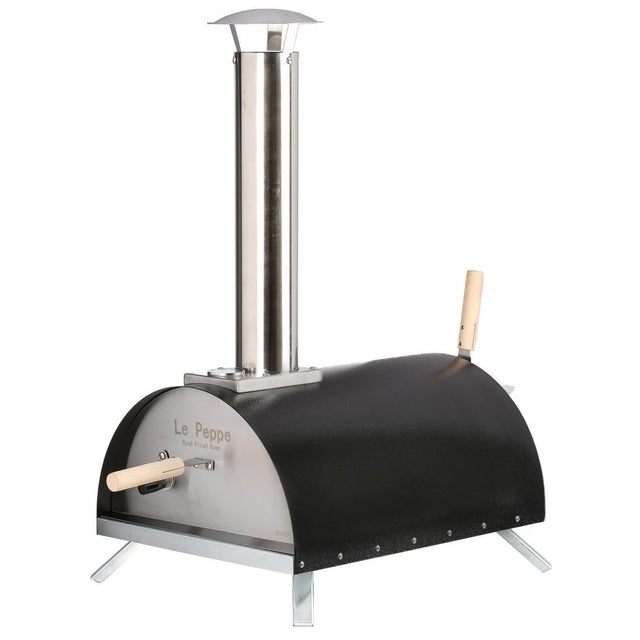 Le Peppe Portable Eco Wood - Fired Oven w/Deluxe Peel - Black - Grand Alfresco