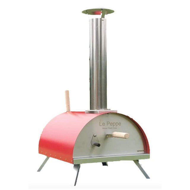 Le Peppe Portable Eco Wood - Fired Oven w/Deluxe Peel - Red - Grand Alfresco