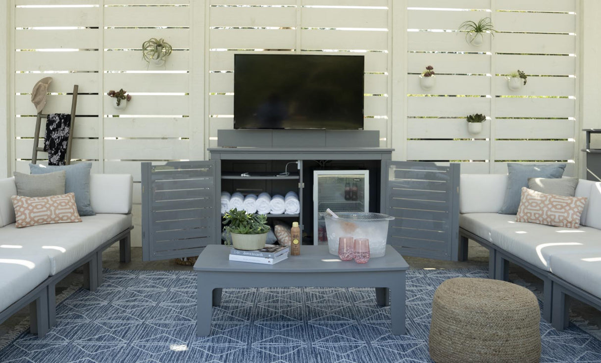 Ledge Lounger Mainstay Bar Credenza With TV Mount - Grand Alfresco