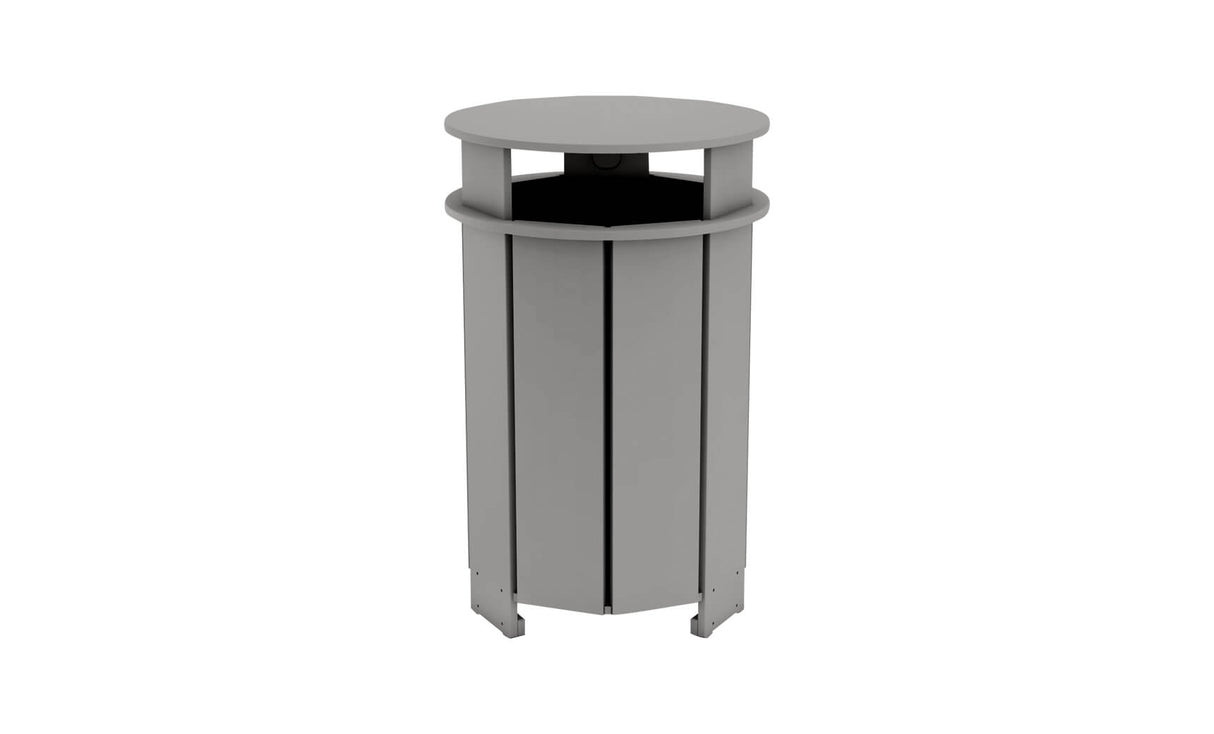 Ledge Lounger Mainstay Round Trash Bin - Grand Alfresco