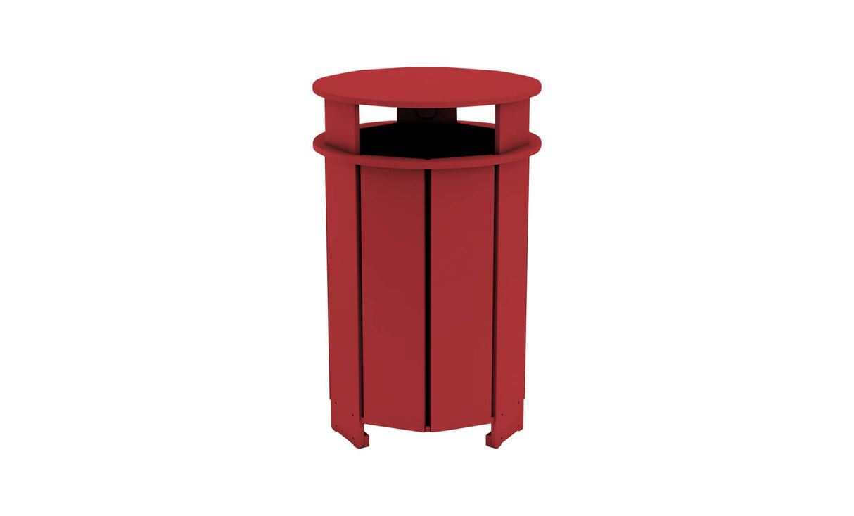 Ledge Lounger Mainstay Round Trash Bin - Grand Alfresco