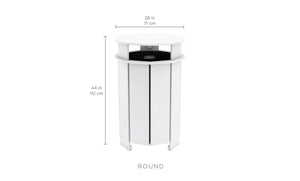 Ledge Lounger Mainstay Round Trash Bin - Grand Alfresco