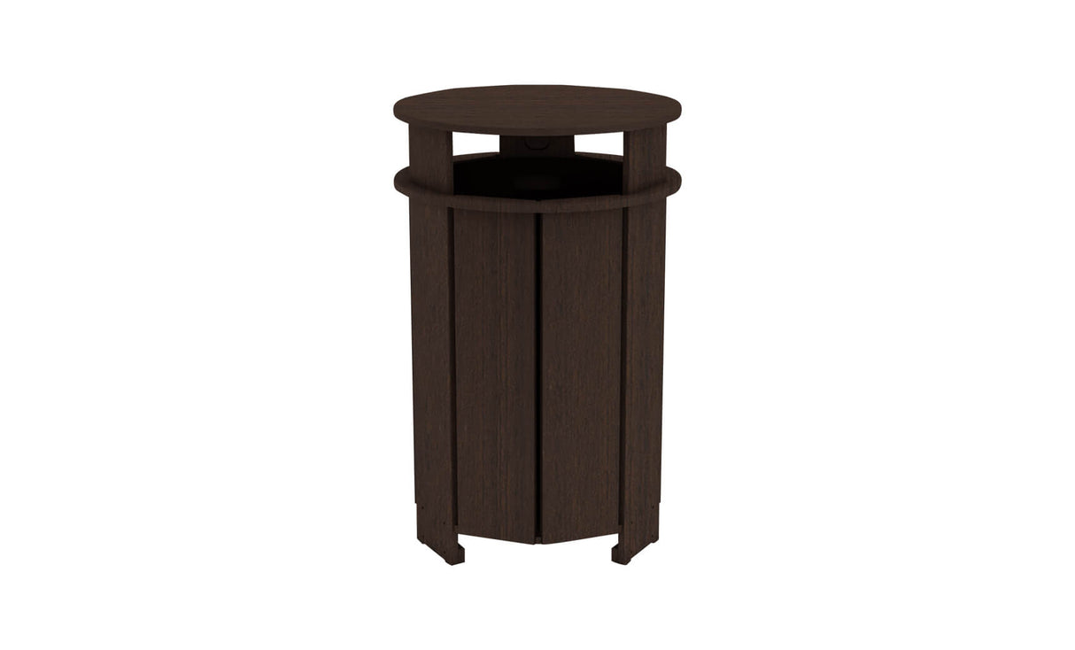 Ledge Lounger Mainstay Round Trash Bin - Grand Alfresco