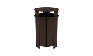 Ledge Lounger Mainstay Round Trash Bin - Grand Alfresco