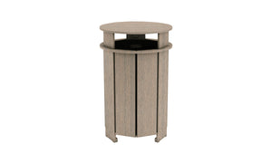 Ledge Lounger Mainstay Round Trash Bin - Grand Alfresco