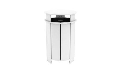 Ledge Lounger Mainstay Round Trash Bin - Grand Alfresco