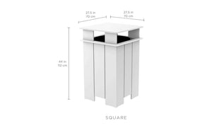 Ledge Lounger Mainstay Square Trash Bin - Grand Alfresco