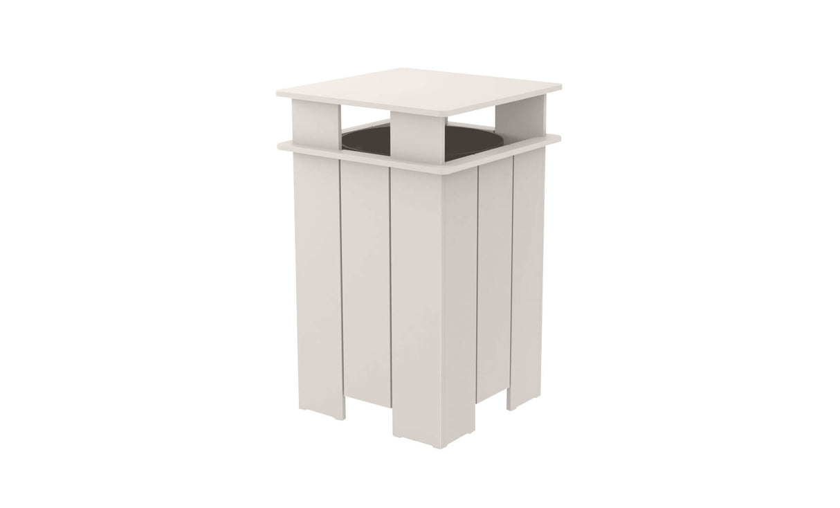 Ledge Lounger Mainstay Square Trash Bin - Grand Alfresco