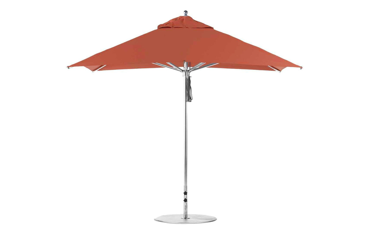 Ledge Lounger Premier Aluminum Umbrella - 10' Square Pulley - Grand Alfresco