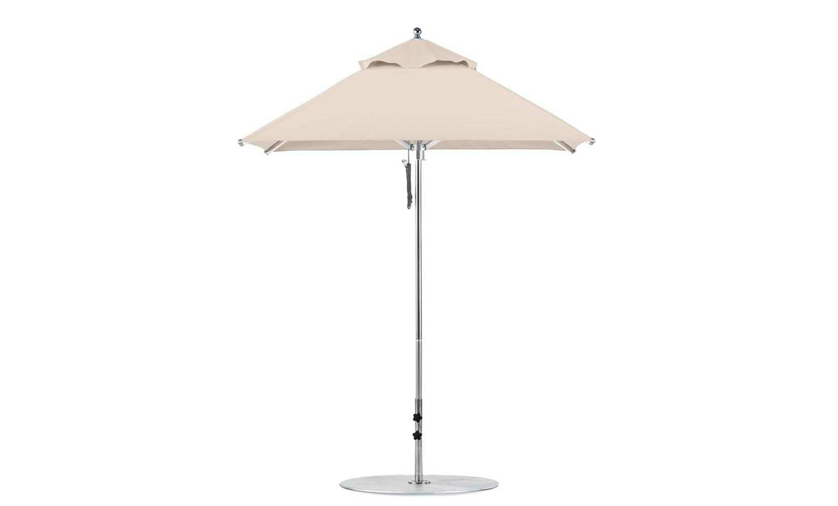 Ledge Lounger Premier Aluminum Umbrella - 6.5' Square Pulley - Grand Alfresco