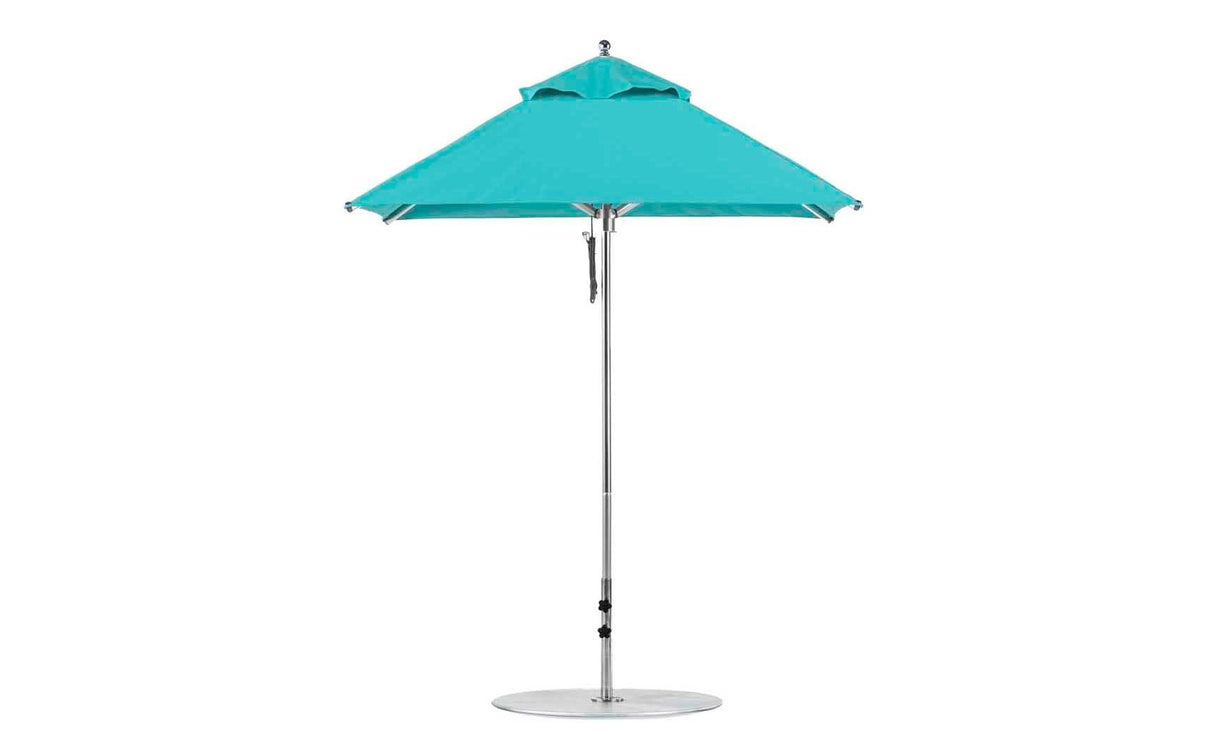 Ledge Lounger Premier Aluminum Umbrella - 6.5' Square Pulley - Grand Alfresco