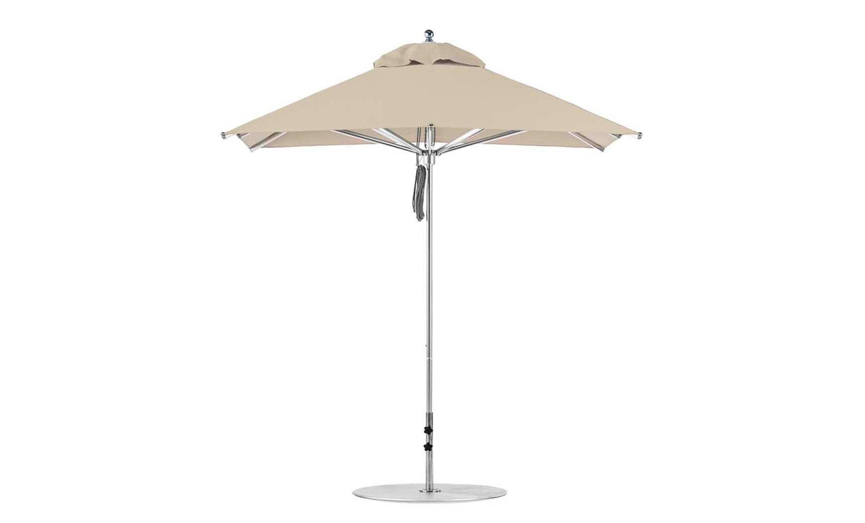 Ledge Lounger Premier Aluminum Umbrella - 7.5' Square Pulley - Grand Alfresco