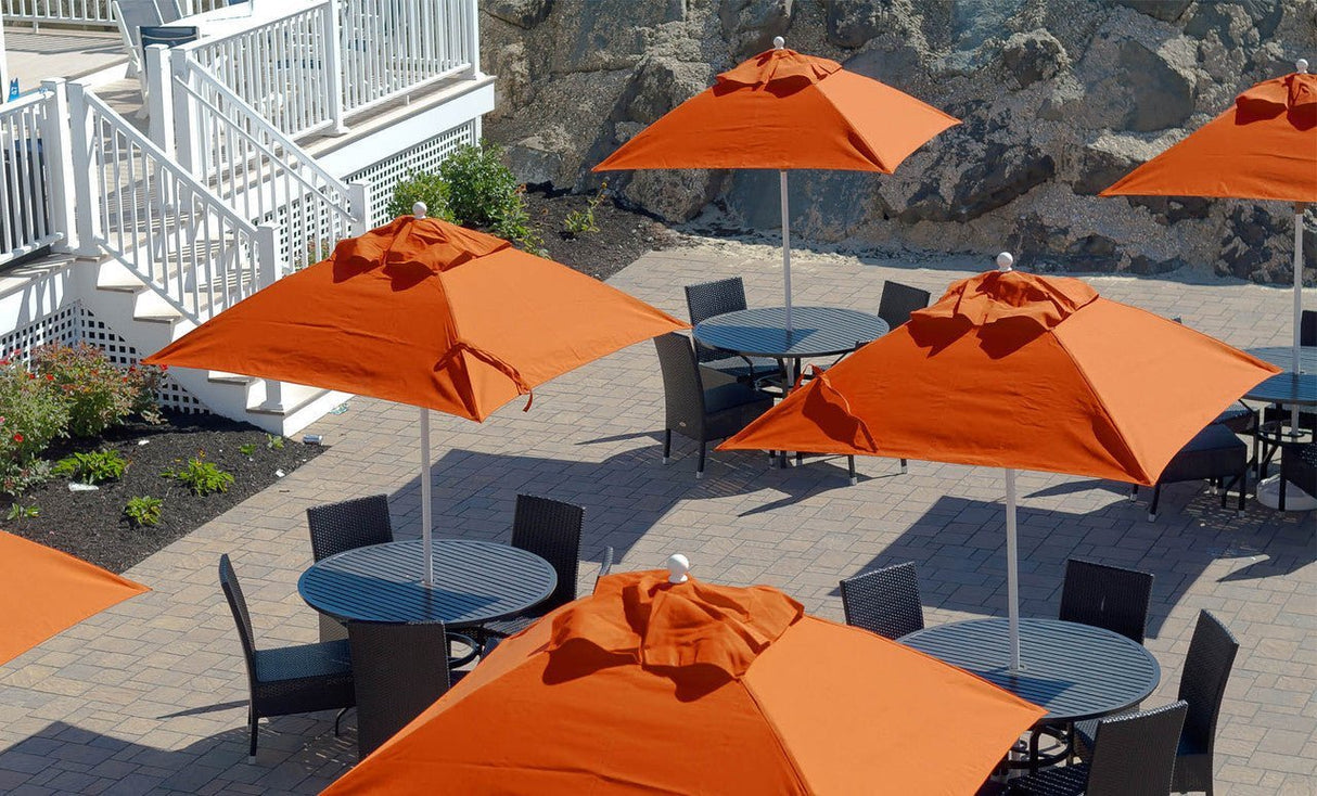 Ledge Loungers Essential Fiberglass Umbrella - 11' Octagon Crank Auto Tilt - Grand Alfresco