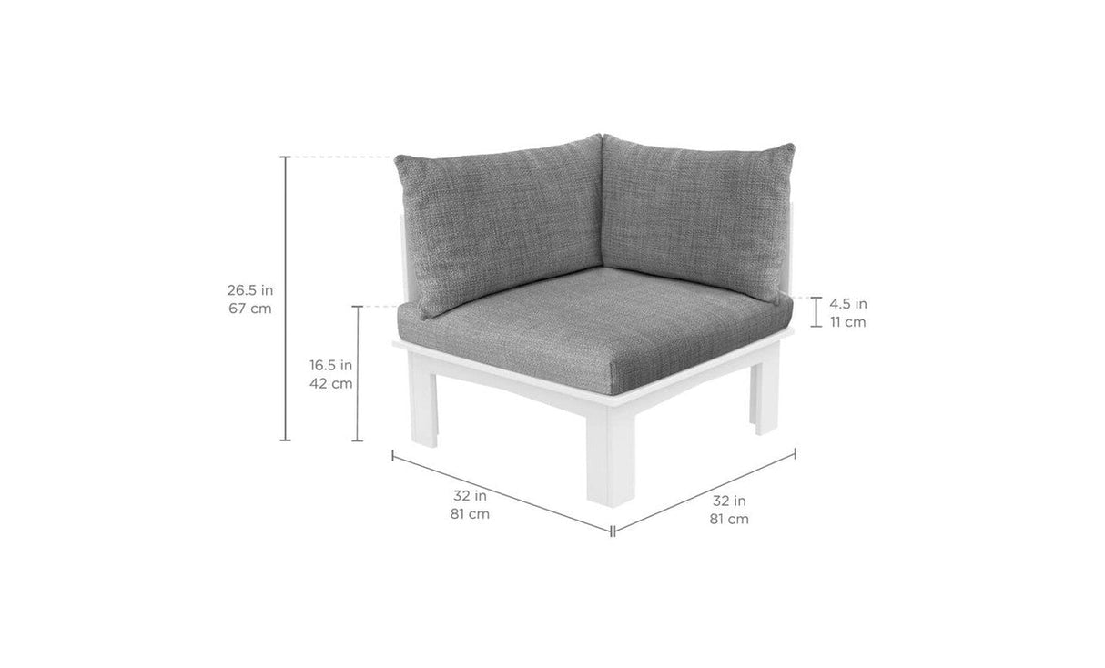 Ledge Loungers Mainstay Sectional Relaxed Left Corner - Grand Alfresco