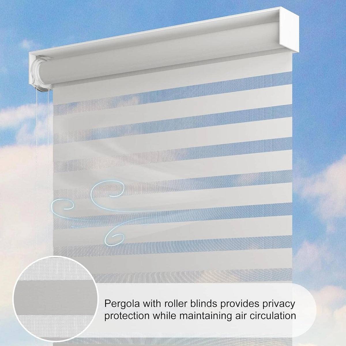 Louvered Pergola Modern White Pergola with Adjustable Roof for Deck Backyard Garden — product view 12