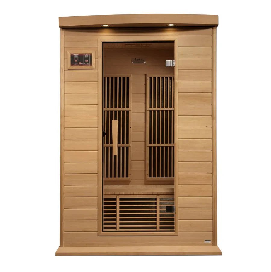 Maxxus 2 Person Near Zero EMF FAR Infrared Sauna - Canadian Hemlock - Grand Alfresco