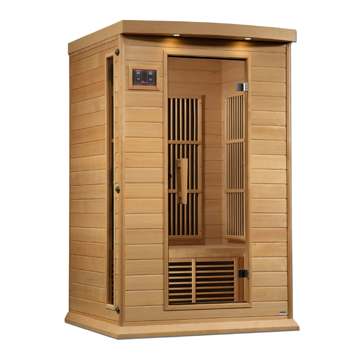 Maxxus 2 Person Near Zero EMF FAR Infrared Sauna - Canadian Hemlock - Grand Alfresco