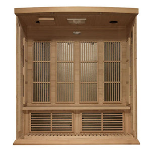 Maxxus 4 Person Near Zero EMF FAR Infrared Sauna - Canadian Hemlock - Grand Alfresco