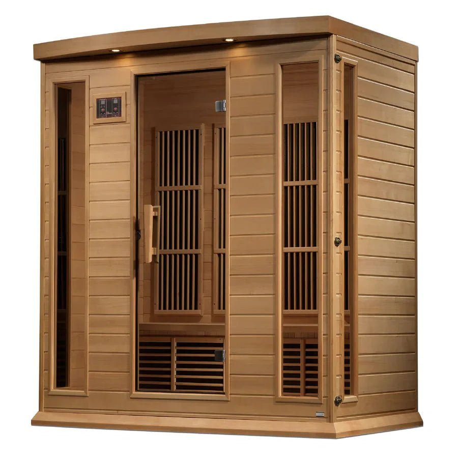 Maxxus 4 Person Near Zero EMF FAR Infrared Sauna - Canadian Hemlock - Grand Alfresco