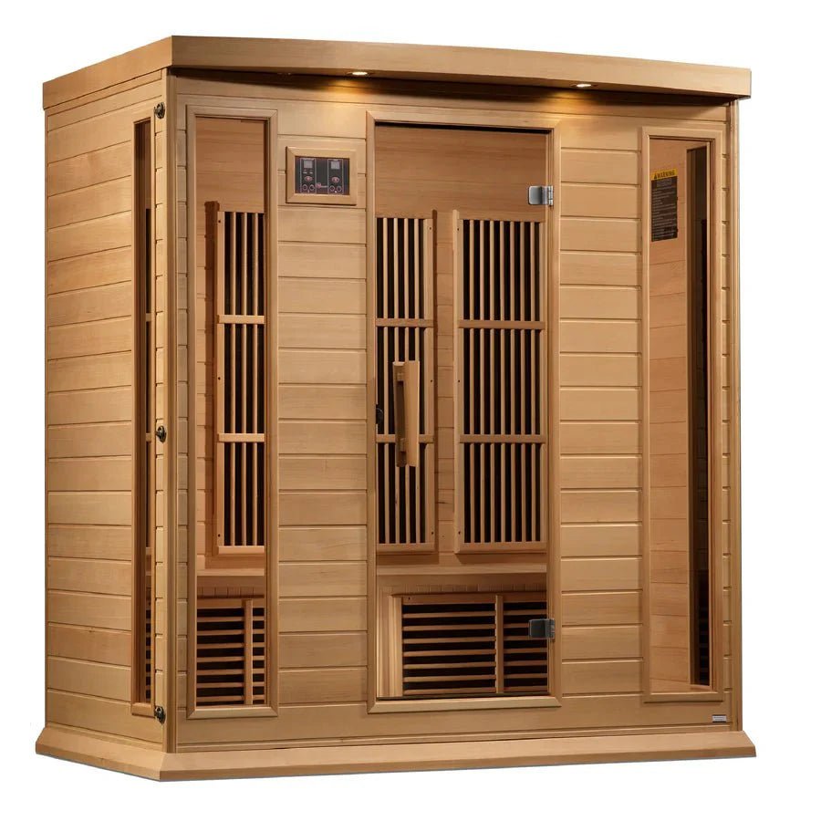 Maxxus 4 Person Near Zero EMF FAR Infrared Sauna - Canadian Hemlock - Grand Alfresco