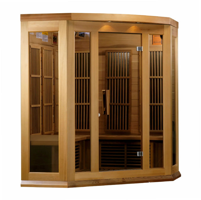 Maxxus Avignon Edition 3 Person Corner Near Zero EMF FAR Infrared Sauna - Grand Alfresco