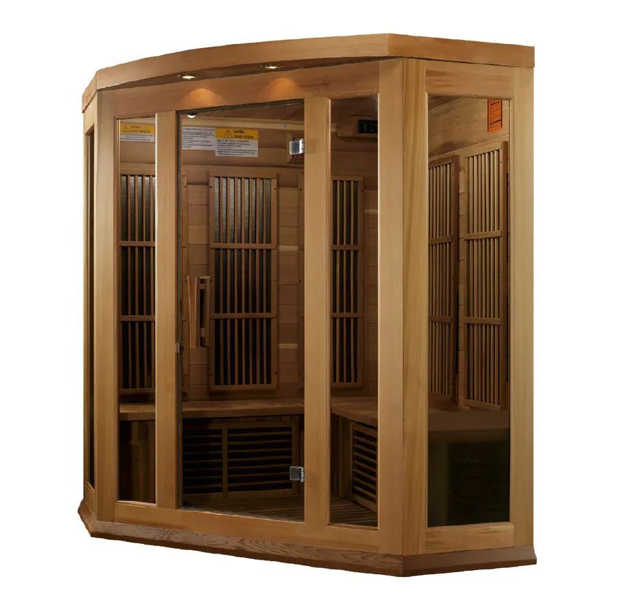 Maxxus Avignon Edition 3 Person Corner Near Zero EMF FAR Infrared Sauna - Grand Alfresco